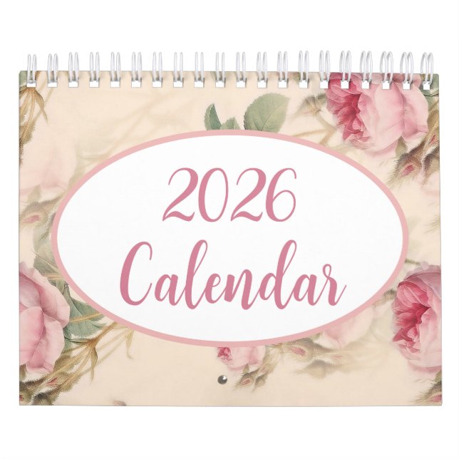 Modern 2026 Floral Calendar, Elegant and Artistic Calendar (Cover)