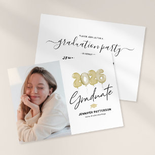 Modern 2026 Photo Graduation Party Invitation