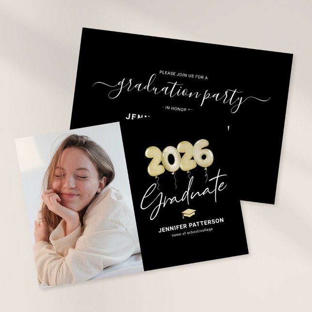 Modern 2026 Photo Graduation Party Invitation (Creator Uploaded)