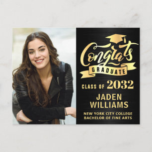 Modern 2026 PHOTO Graduation Party Invitation Postcard