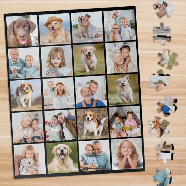 Modern 20 Photo Collage Personalised 520 piece Jigsaw Puzzle (Creator Uploaded)
