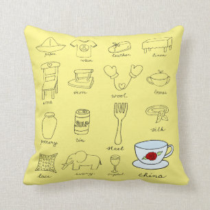 Modern 20th Wedding Anniversary Gift for Home Cushion