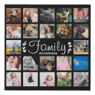 Modern 22 Photo Collage Family Name