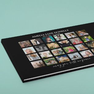 Modern 24 Photo Collage Guest Book