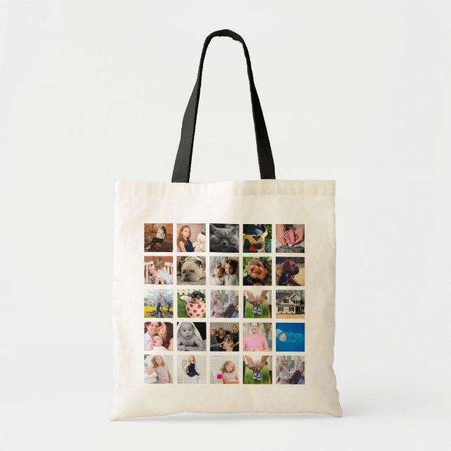 Modern 25 Square Photos Tote Bag (Front)