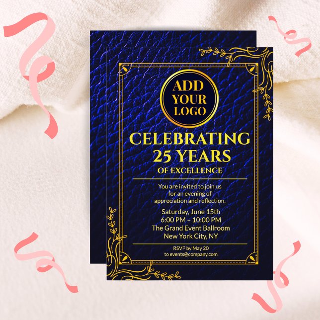 Modern 25 Year Business Anniversary Invitation (Creator Uploaded)