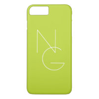 Modern 2 Overlapping Initials | Lime Green