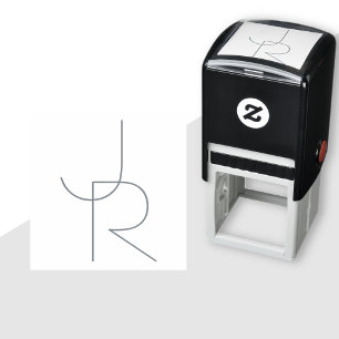 Modern 2 Overlapping Initials Self-inking Stamp