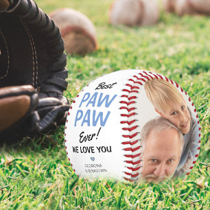 Modern 2 Photo Collage Best Pawpaw Ever! Baseball