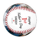 Modern 2 Photo Collage First Fathers Day  Baseball