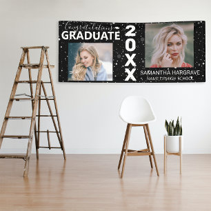 Modern 2 Photo Collage Graduation Banner