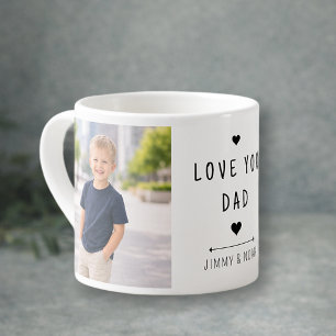 Modern 2 Photo Collage Love You Dad Speciality Mug