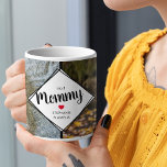 Modern 2 Photo Collage No 1 Mommy Coffee Mug<br><div class="desc">A great gift for mothers day, birthdays, christmas gift and special days, personalized just for her! These modern no 1 Mommy mugs, featuring 4 photographs with a modern diamond shaped label with a modern greeting template that can be customized easily. All font styles, sizes and colors can be changed easily...</div>