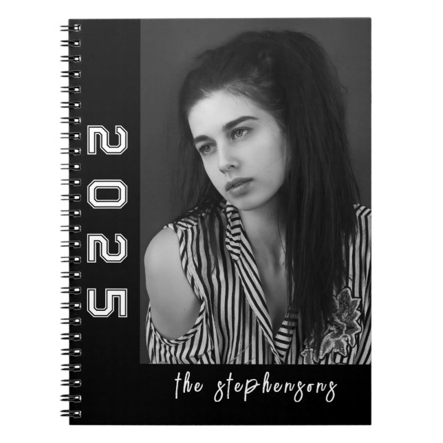 Modern 2 Photo Collage Personalised Notebook (Front)