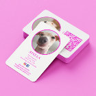 Modern 2 Photo Dog Pet Social Media QR Code