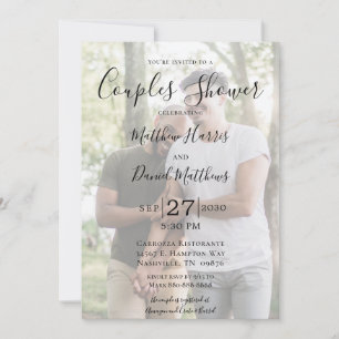Modern 2 Photo LGBTQ Couples Shower Invitation