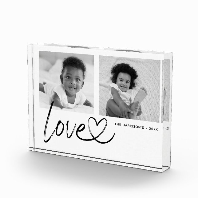 Modern 2 Photo Love Photo Block (Right)