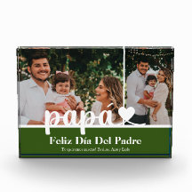 Modern 2 Photo Papa Father's Day Photo Block