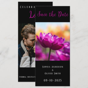 Modern 2 photos Black Save The Date