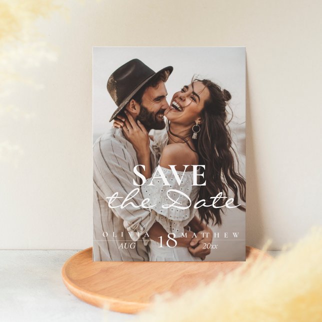 Modern 2 Photos Wedding Save the Dates  Date (Creator Uploaded)