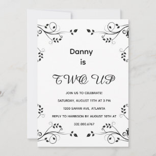 Modern 2nd Birthday Photo Holiday Card