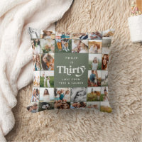 Modern 30th birthday multi photo script gift