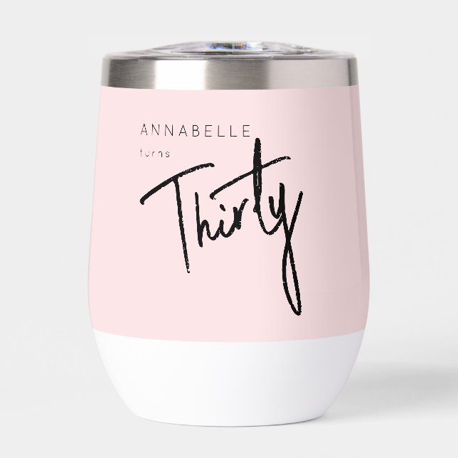 Modern 30th Thirty Thirtieth birthday party (Front)