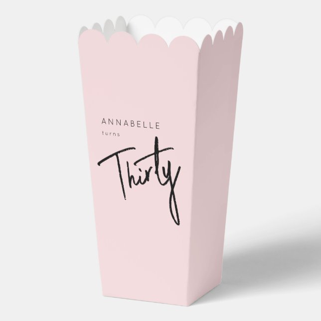 Modern 30th Thirty Thirtieth birthday party Favour Box (Front)