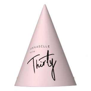 Modern 30th Thirty Thirtieth birthday Party Hat