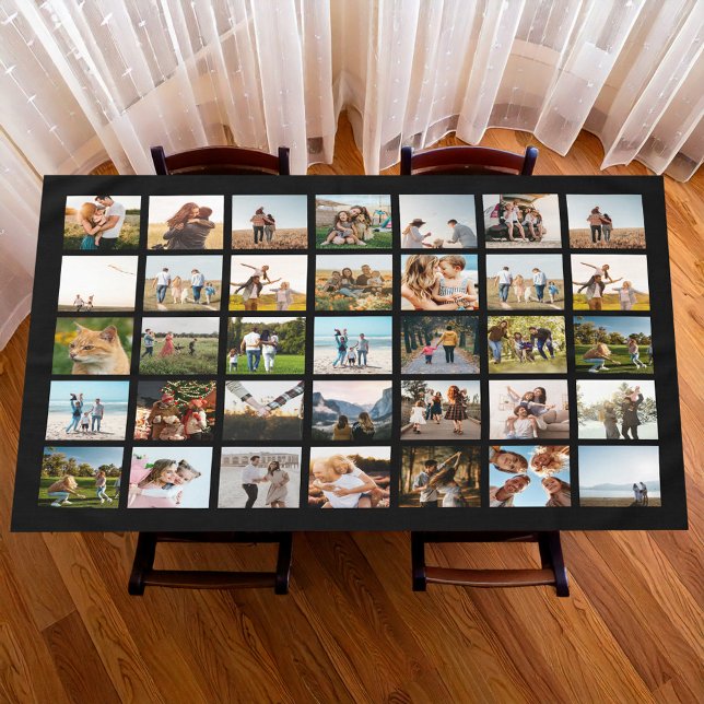 Modern 35 Photo Collage Tablecloth (Creator Uploaded)