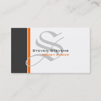 Modern 3 Colour Monogram B Business Card