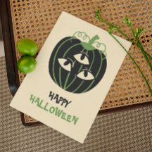Modern 3-Eyed Pumpkin Happy Halloween Personalised
