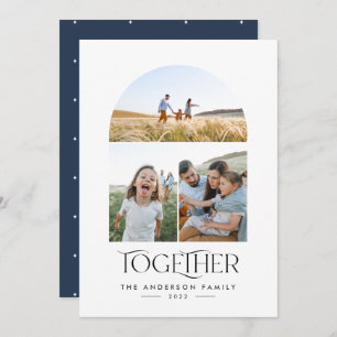 Modern 3 photo blue arch together typography