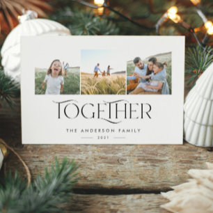 Modern 3 photo blue simple together typography