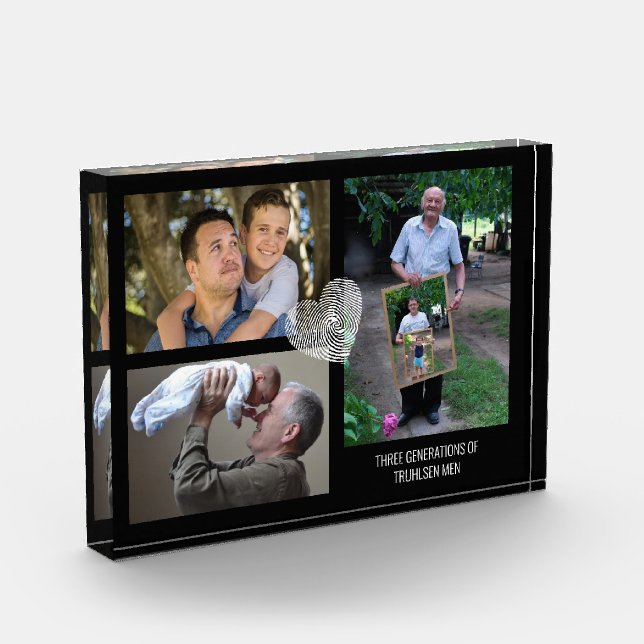 Modern 3 Photo Collage 3 Generations Family (Left)