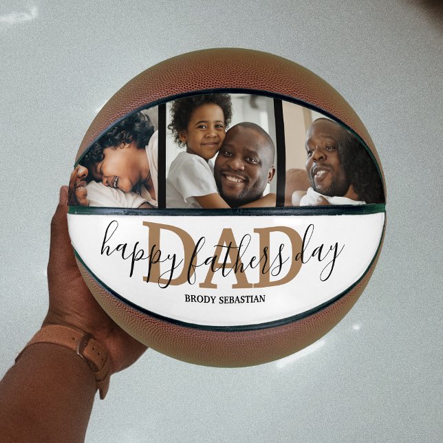 Modern 3 Photo Collage | Happy Fathers Day Basketball (Creator Uploaded)