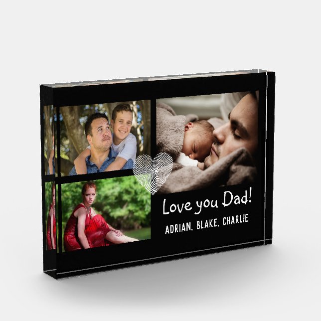 Modern 3 Photo Collage Love You Dad (Left)