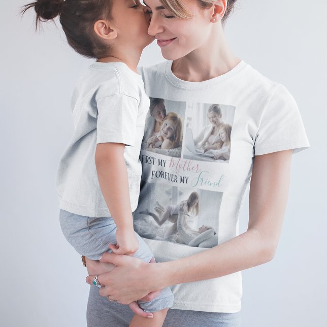 Modern 3 Photo Collage | Mother | Mothers Day T-Shirt (Creator Uploaded)