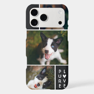Modern 3 Photo Collage Pure Love Black