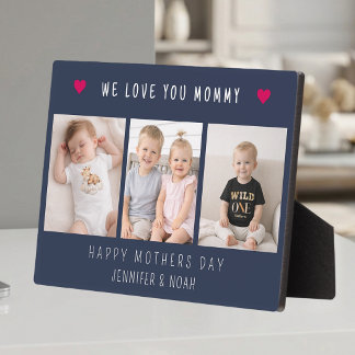  Modern 3 Photo Collage We Love You Mummy  Plaque