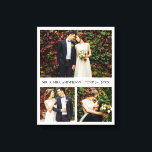 Modern 3 Photo Collage Wedding Canvas Print<br><div class="desc">Modern 3 Photo Collage Wedding Canvas Print</div>