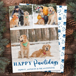 Modern 3 Photo Dog Personalised Happy Pawlidays Holiday Card<br><div class="desc">Looking for a unique way to spread holiday cheer this season? Look no further than our Happy Pawlidays pet photo holiday cards! These cards are the perfect way to show off your furry family members and let your loved ones know you're thinking of them during the holidays. Our pet photo...</div>