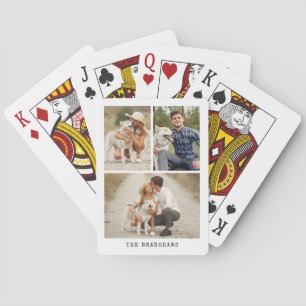 Modern 3 Photo Gallery Playing Cards