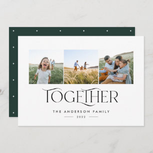 Modern 3 photo green arch together typography