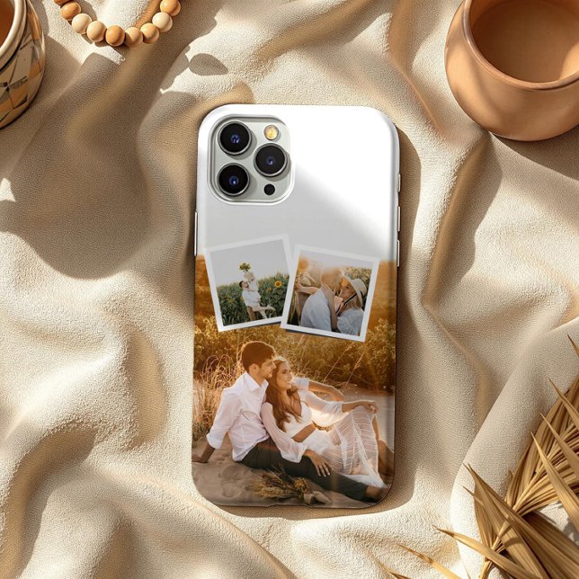 Modern 3 Photo Layout Custom  iPhone Case (Creator Uploaded)