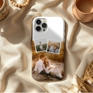 Modern 3 Photo Layout Custom iPhone Case