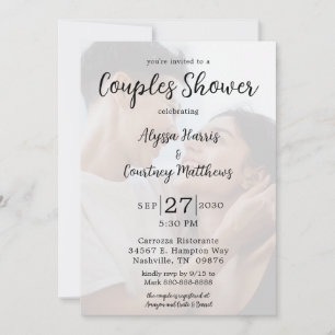 Modern 3 Photo LGBTQ Couples Shower Invitation