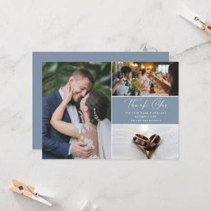 Modern 3 Photo Wedding Thank You