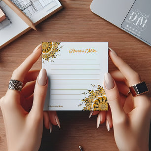 Modern 3D Blush Orange Floral Mandala Doodle Notepad