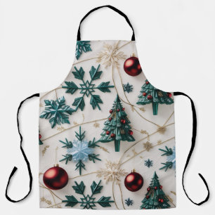 Modern 3D Christmas design 2 for every housewife Apron